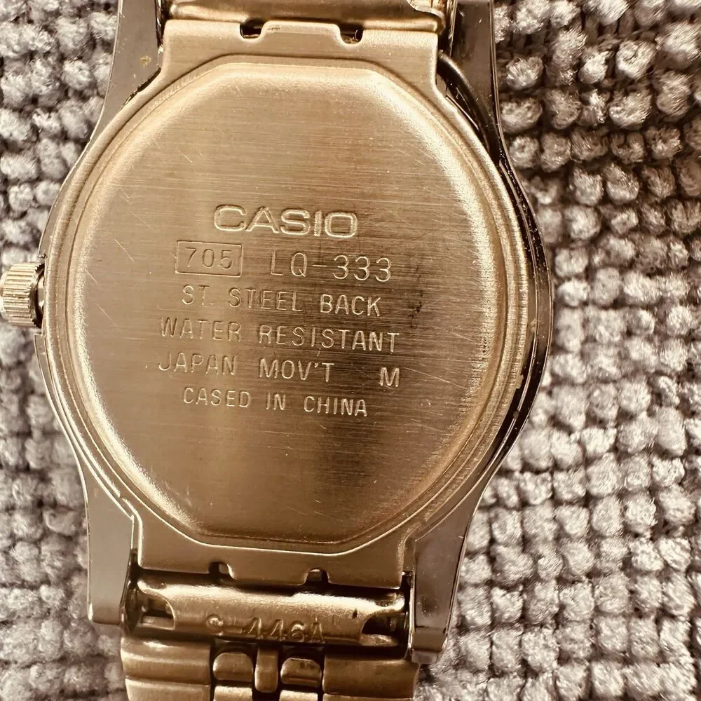 Casio Quartz Silver Tone Women’s Watch White Dial New Battery Working